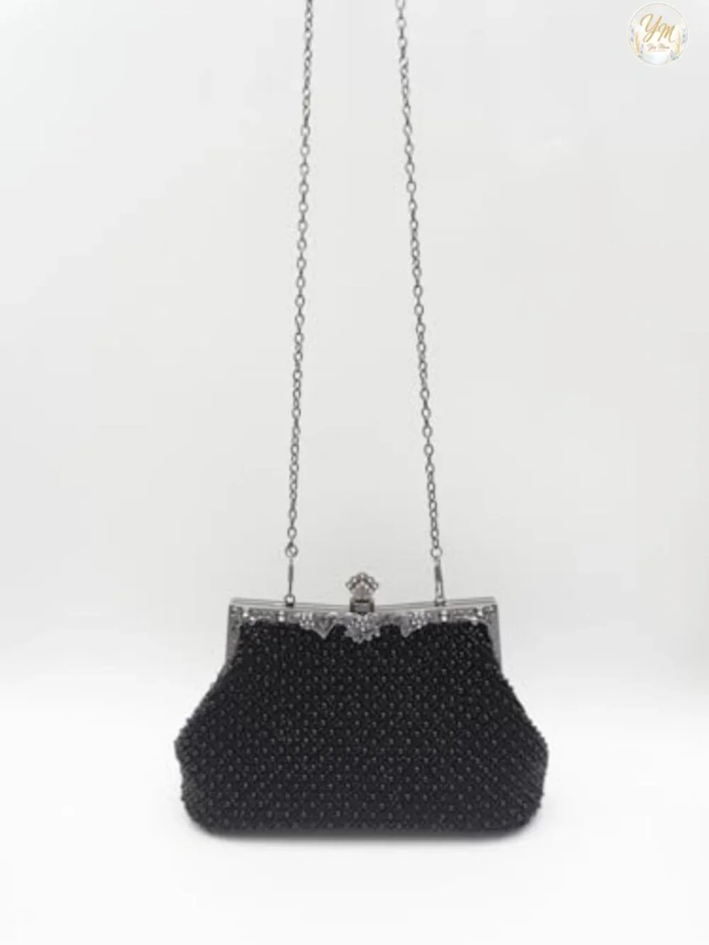 1920s Vintage Beaded Evening Bag Clutch Purse for Women, Handcrafted with Chain